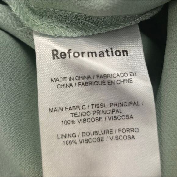 Reformation Winslow Maxi Wrap Dress in Celadon - Picture 12 of 13